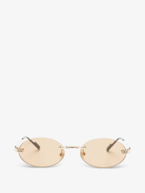 Cartier Eyewear rimless oval-frame sunglasses