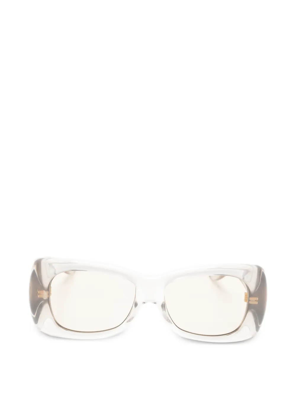 Saint Laurent Eyewear Howl rectangle-frame sunglasses - Toni neutri
