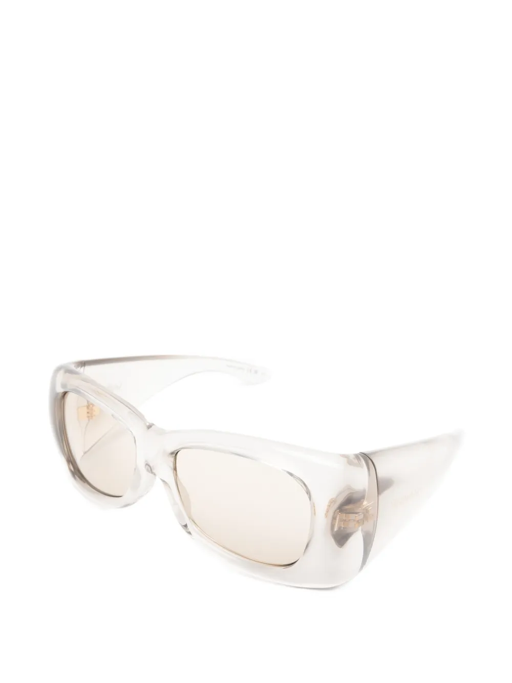 Saint Laurent Eyewear Howl zonnebril met rechthoekig montuur Beige