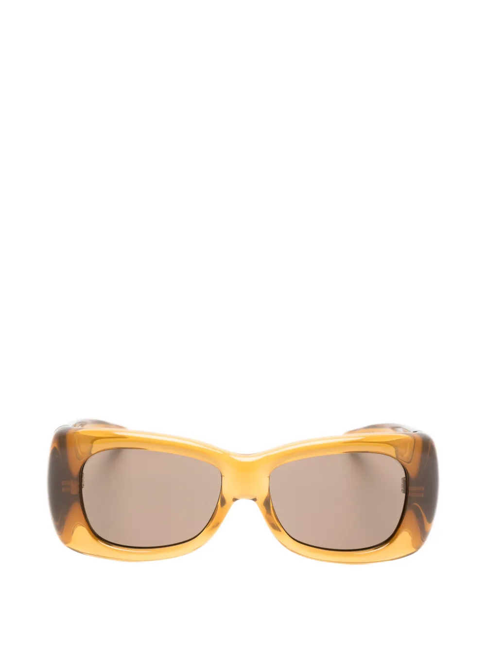 Saint Laurent Eyewear Occhiali da sole rettangolari - Marrone