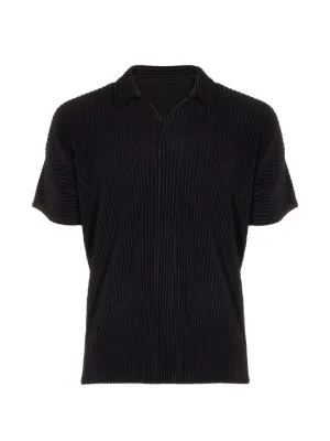 HOMME PLISSÉ ISSEY MIYAKE ブラック ポロシャツ Homme Plissé Issey Miyake メンズ ポロシャツ通販 - FARFETCH