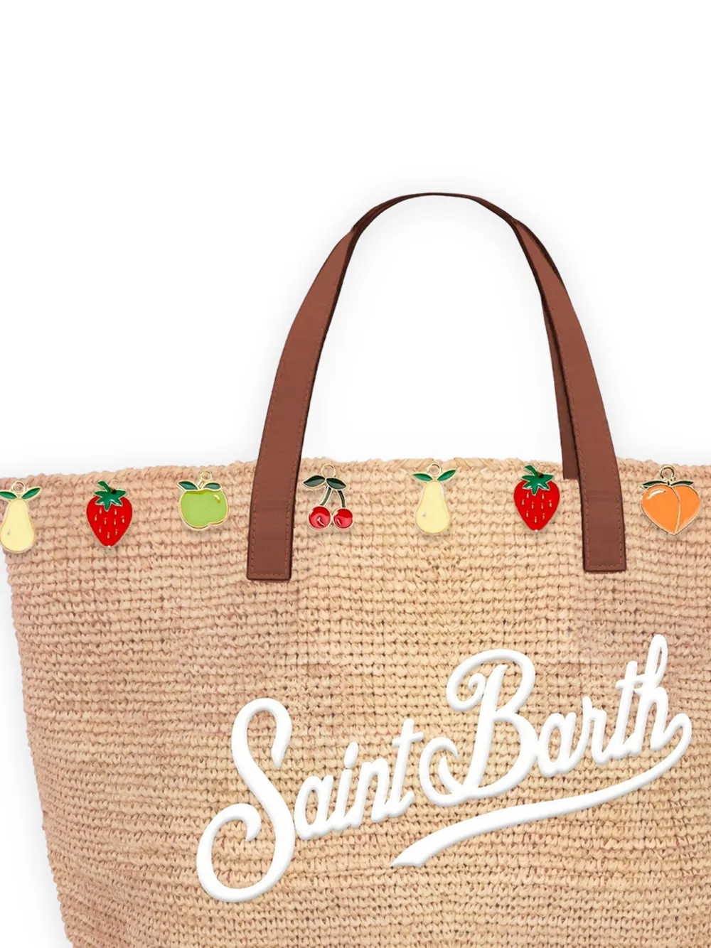MC2 Saint Barth City mini-shopper met fruitdetail Beige