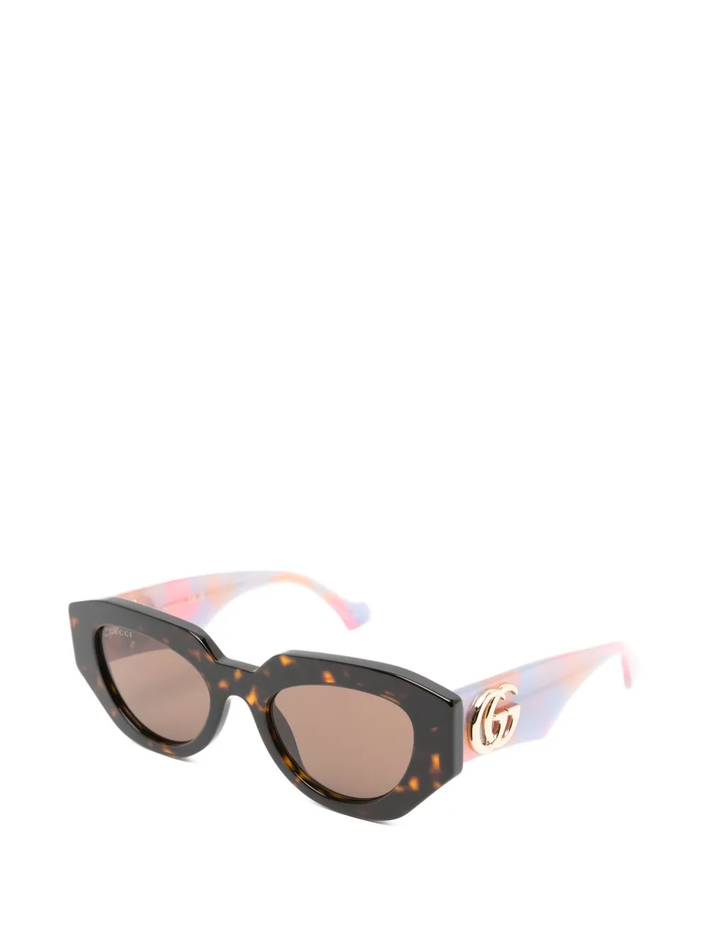 Gucci Eyewear GG zonnebril met geometrisch montuur Bruin