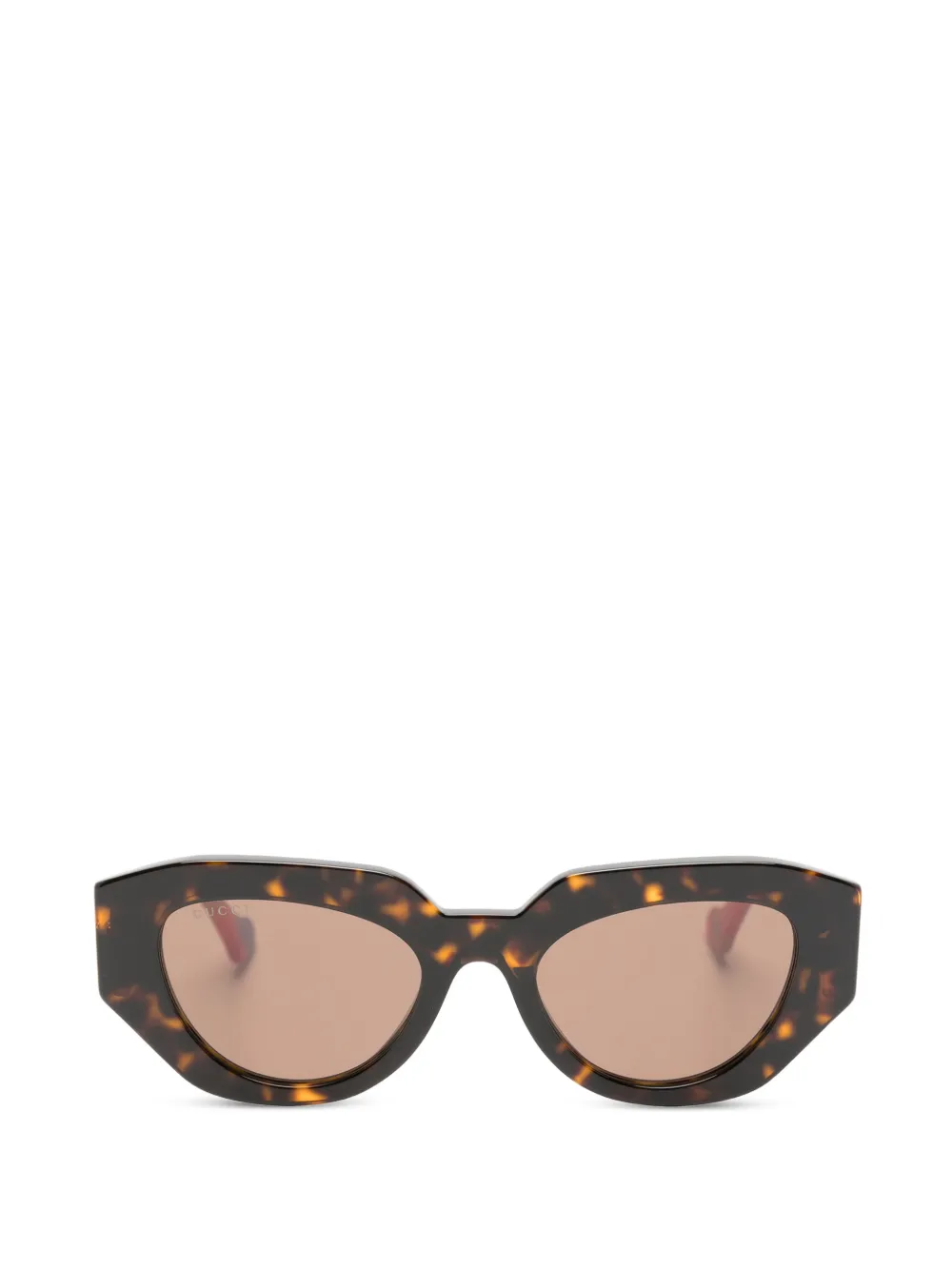 Gucci Eyewear Double G geometric-frame sunglasses - Braun