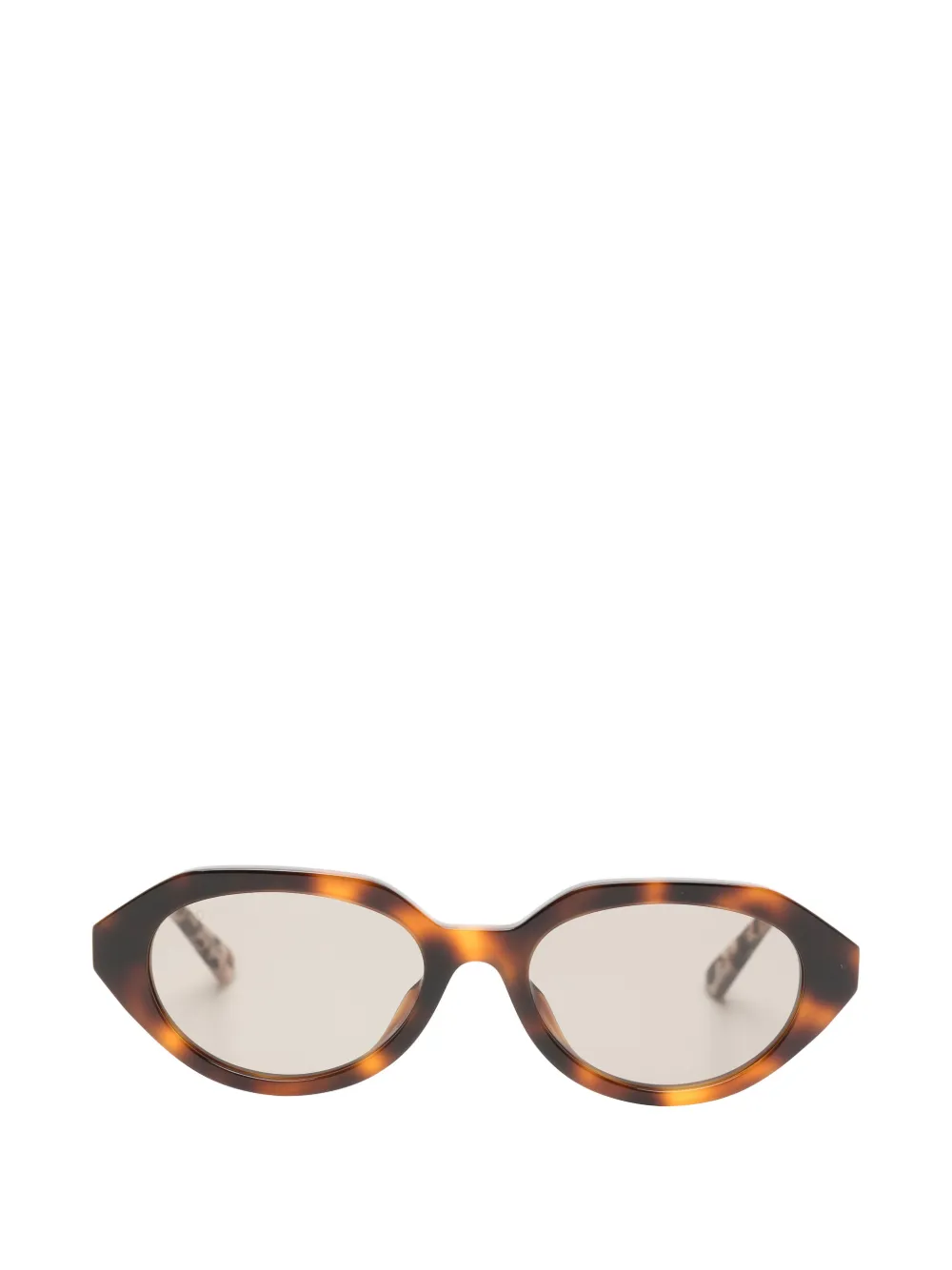 Gucci Eyewear tortoiseshell-effect geometric-frame sunglasses - Braun