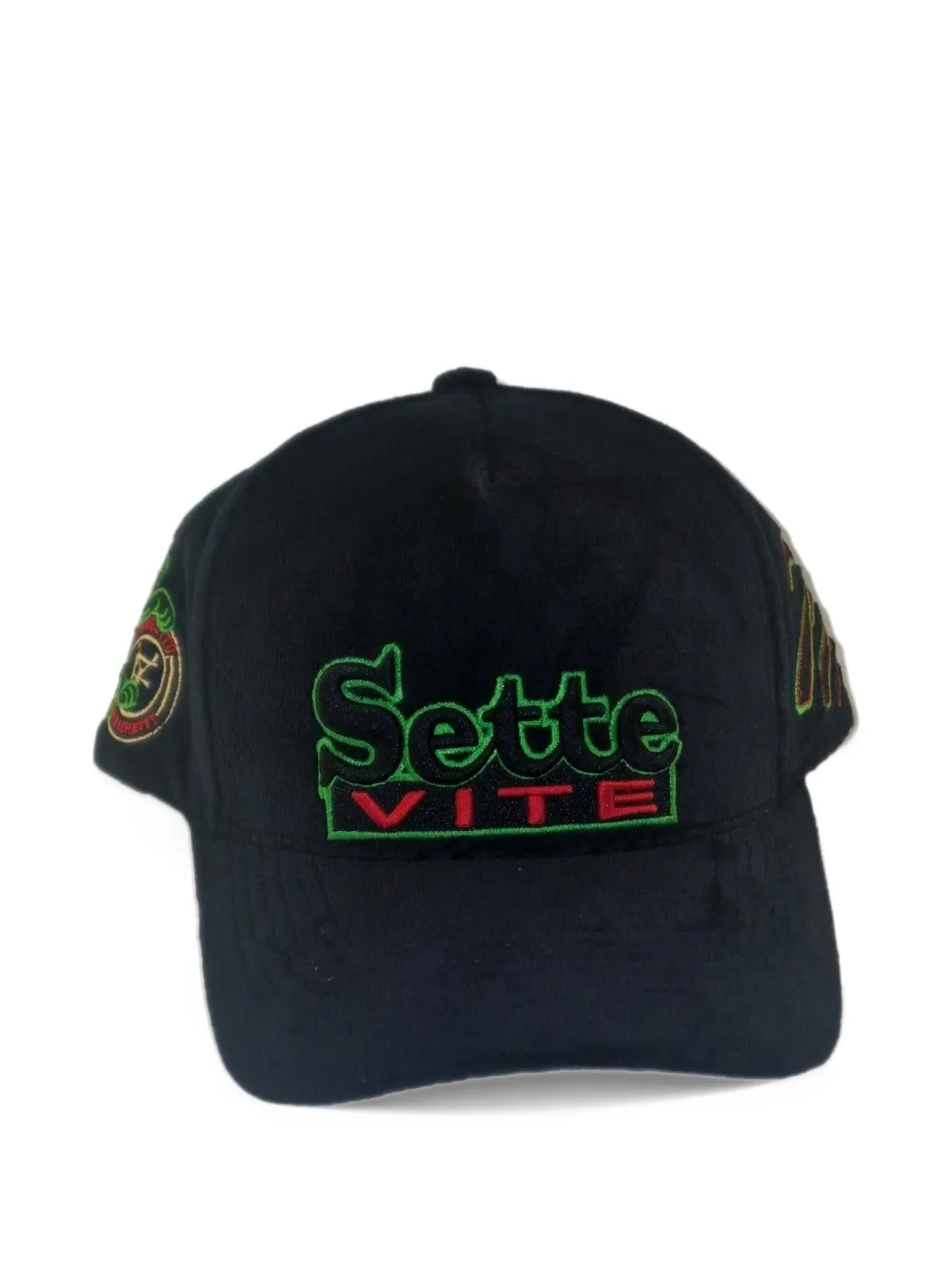 Pdf Logo-embroidered Velvet Baseball Cap In Black