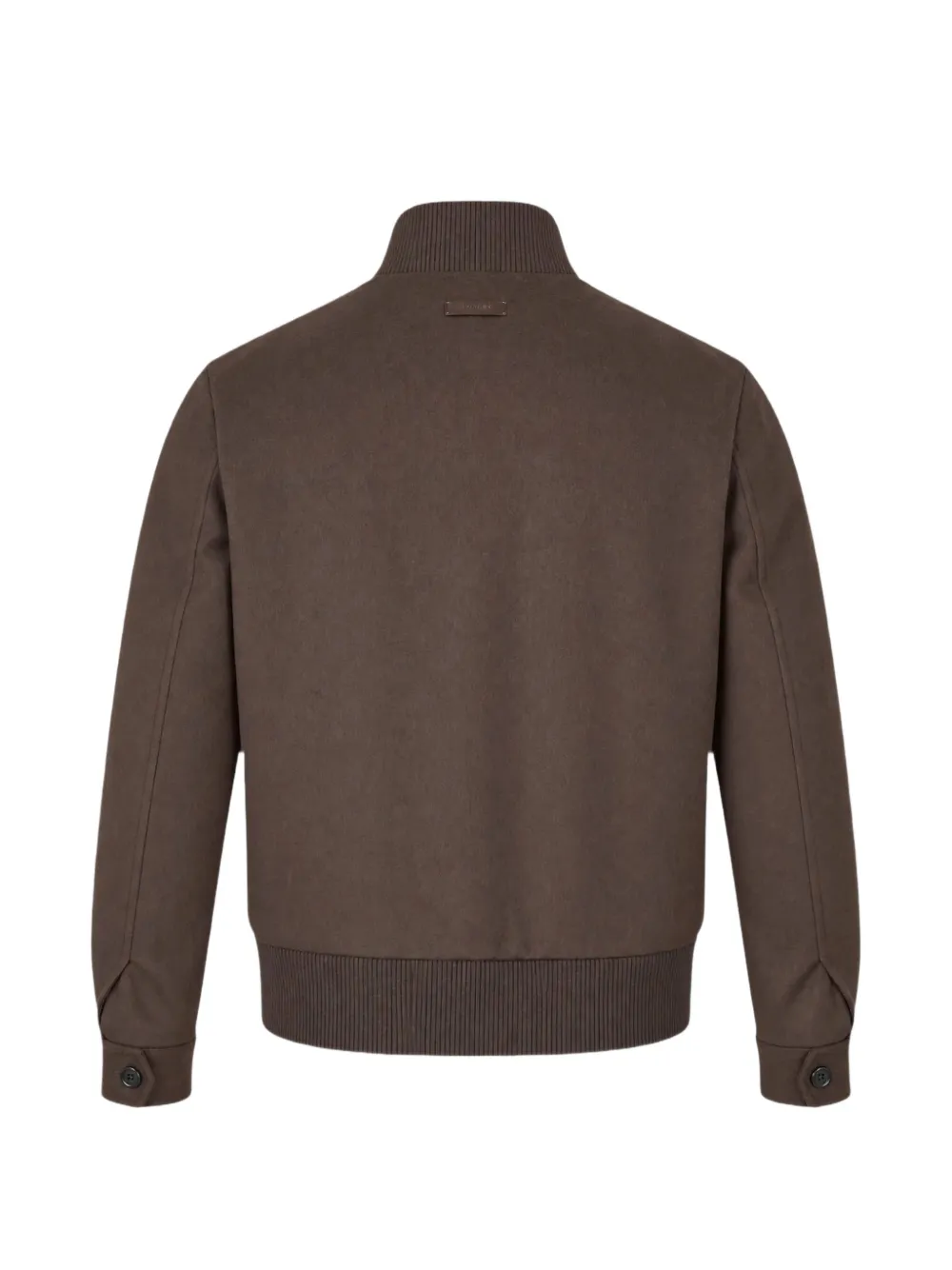 Lardini ribbed-knit trim button-up jacket Bruin