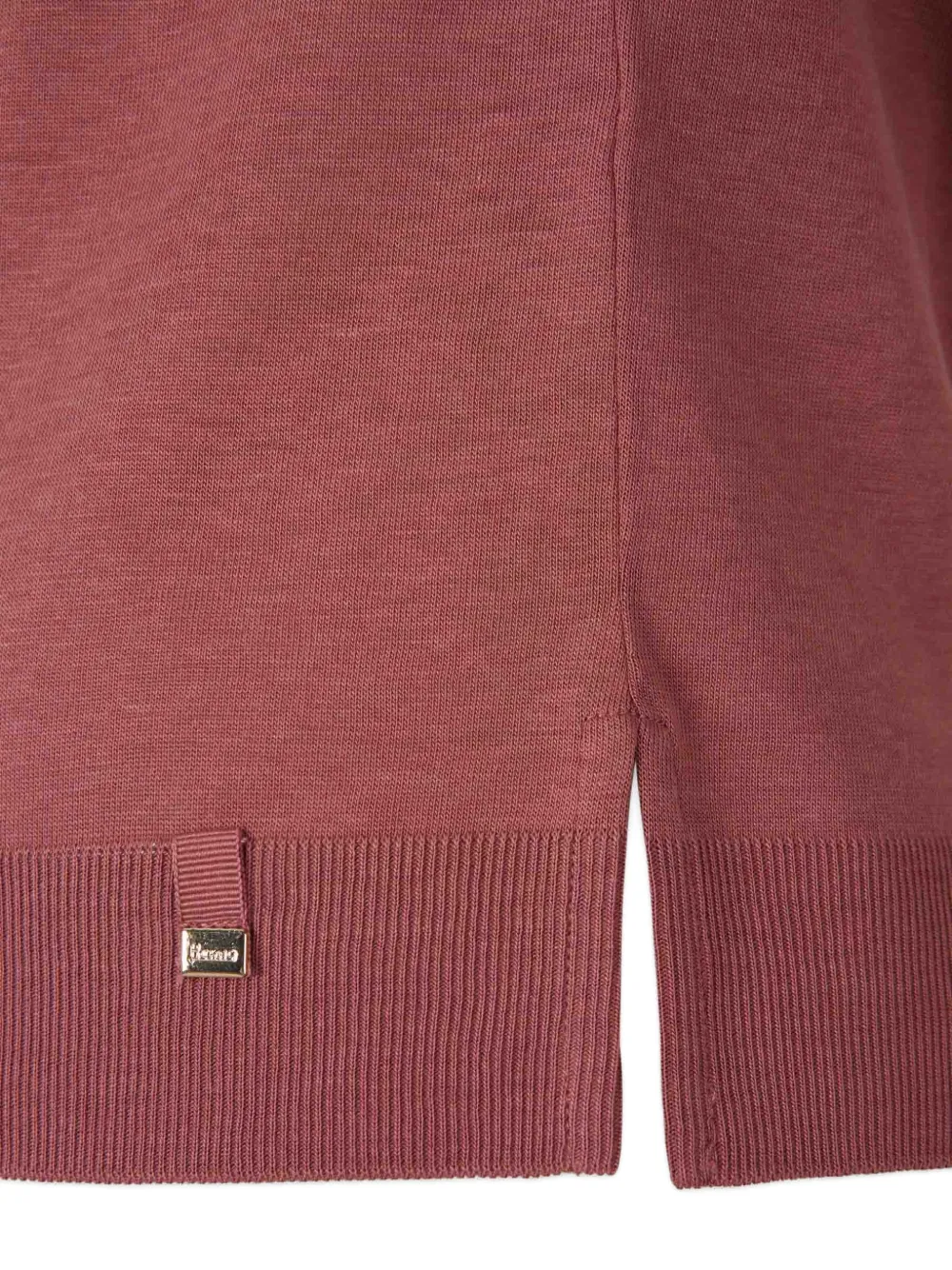 Herno T-shirt met zijsplit Rood