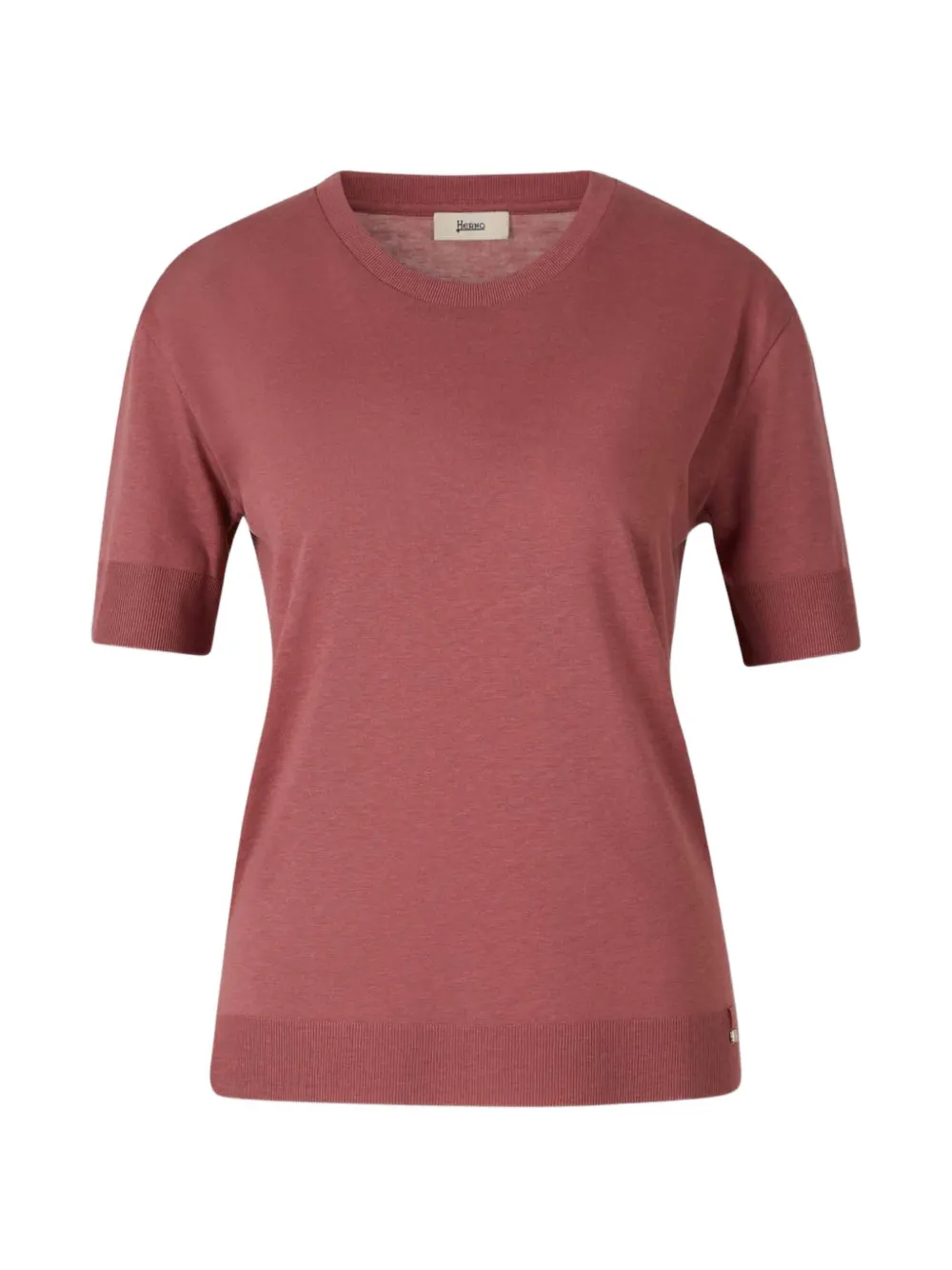 Herno side-slit T-shirt - Rosso