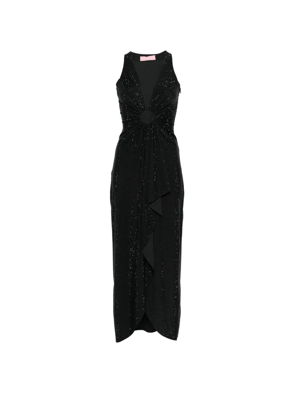 TWENTY FOURHAITCH sequin-embellished ring-detail midi dress