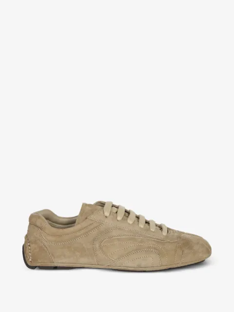 Prada logo-debossed suede sneakers