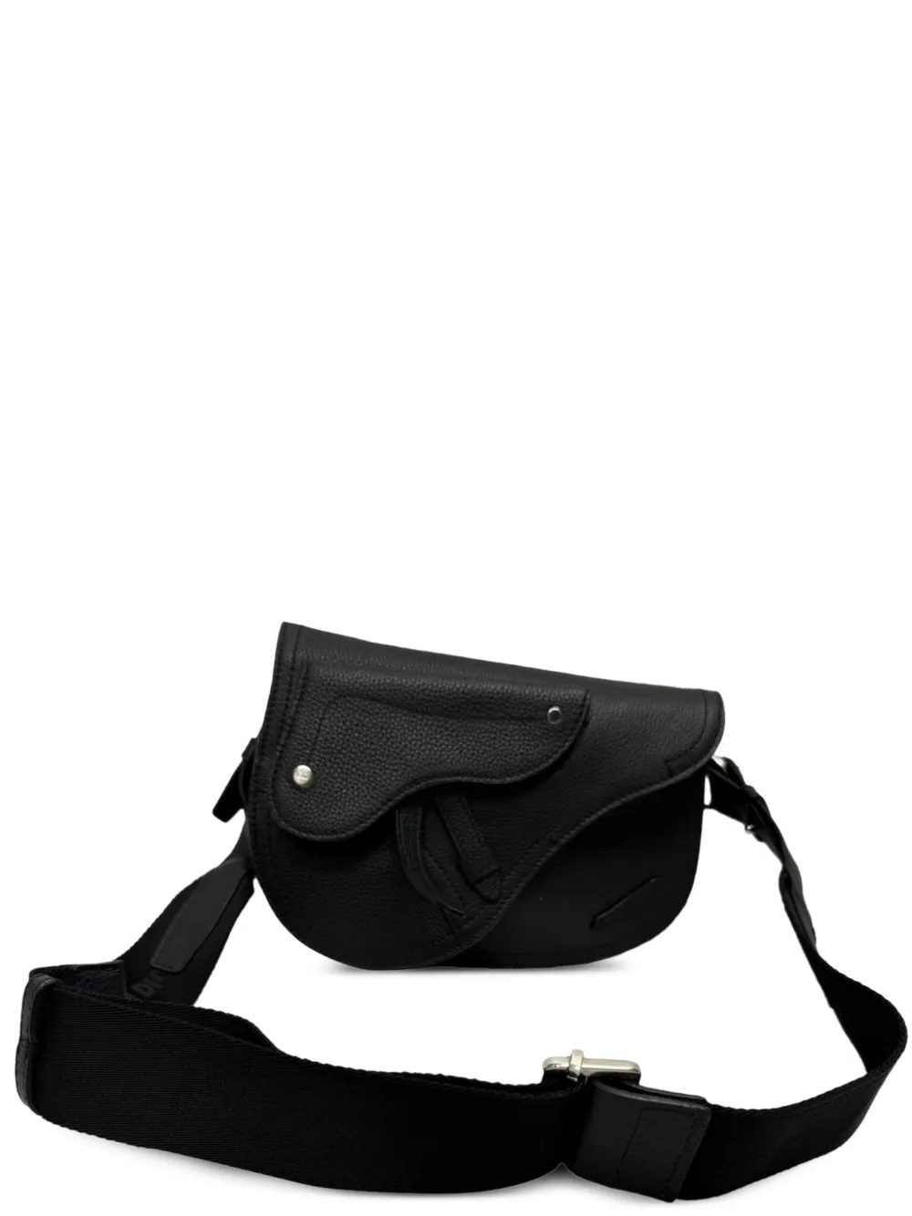 Christian Dior Pre-Owned Saddle grained messenger bag - Black