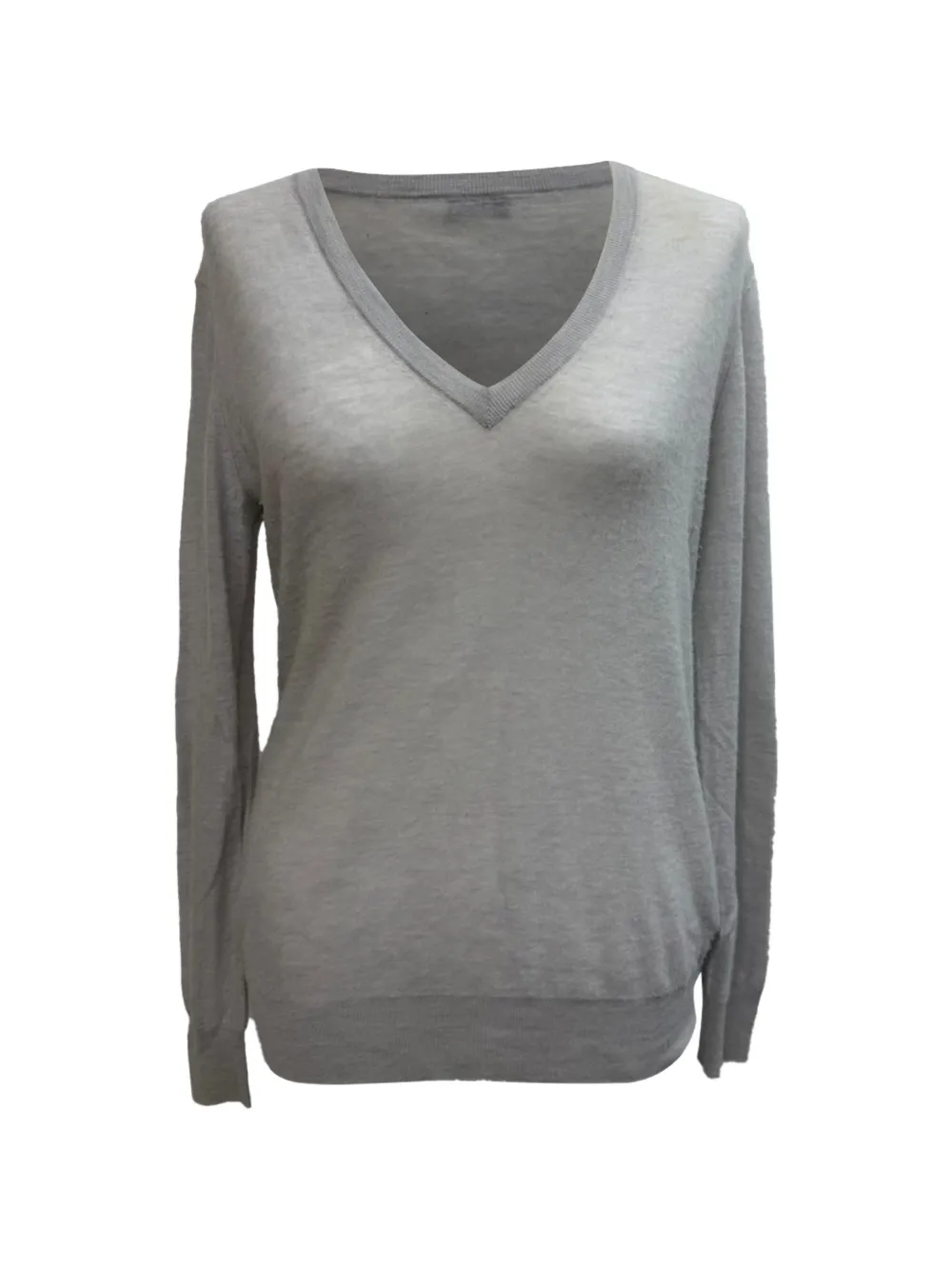 Pre-owned Joseph V-neck Cashmere Sweater In Gray