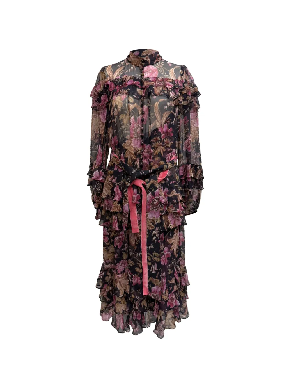 ZIMMERMANN Lucky tiered frill dress - Black