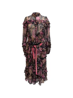 white christmas dresses Short Wrap Dress With Ruffles, Lady Lodge main image 1