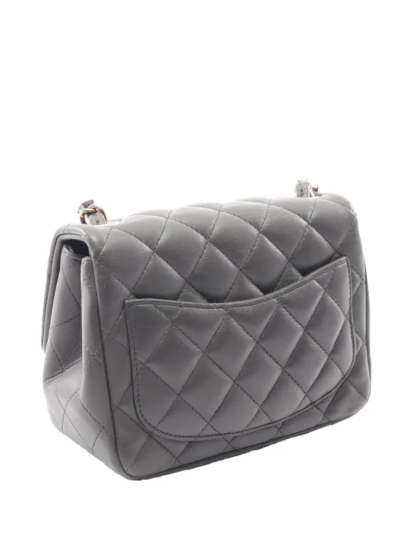 CHANEL Pre-Owned 2019 ミニ スクエア クラシック ラムスキン シングル