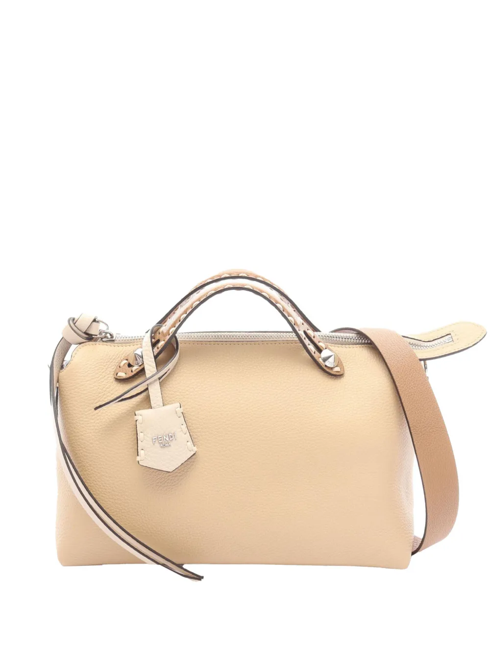 Fendi Pre-Owned 2010-2026 Medium Grained Leather Selleria By The Way satchel - Neutrals