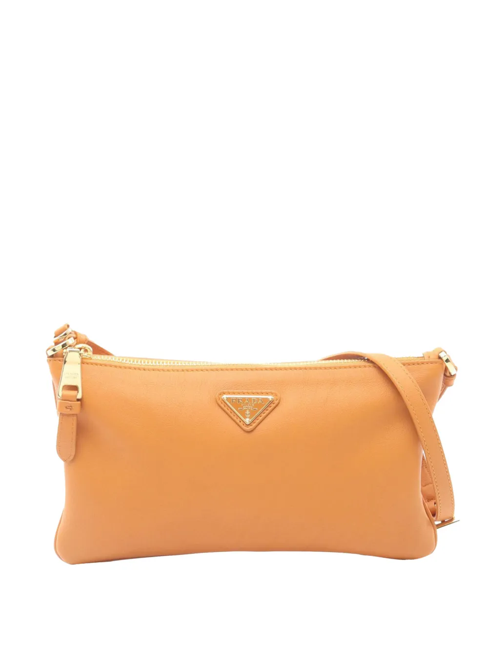 Prada Pre-Owned 2013-2026 Soft Grained Calfskin Pouch handbag - Marrone