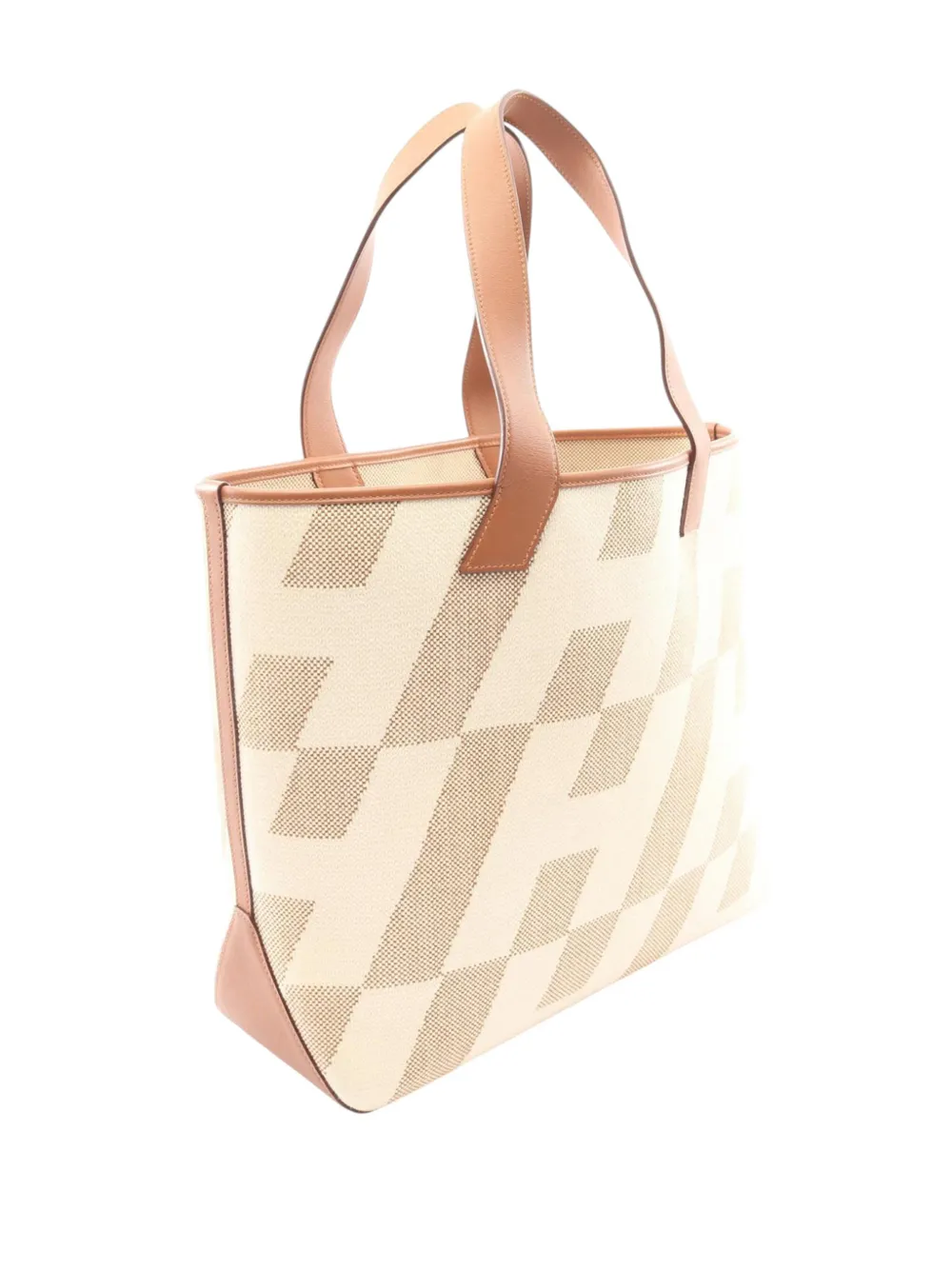 Hermès Pre-owned 2021 Toile H and Swift Cabas H En Biais GM Tote Bag in Neutrals, view 3