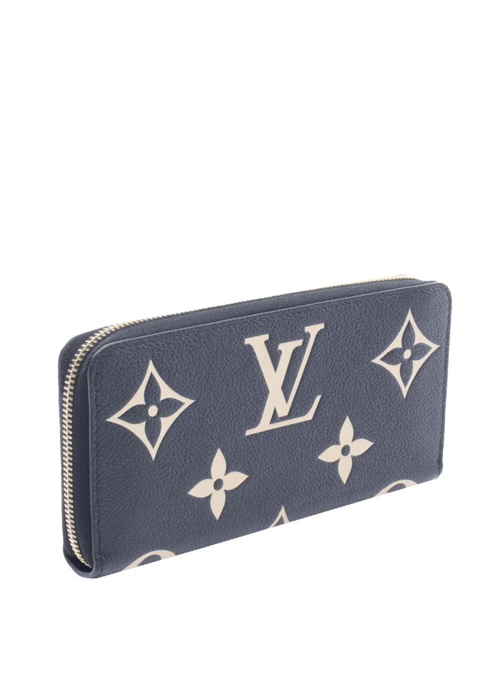  Louis Vuitton Pre-owned Cartera Larga Con Motivo Monogram Empreinte Bicolor Y Cremallera 2021-2026 - Negro 