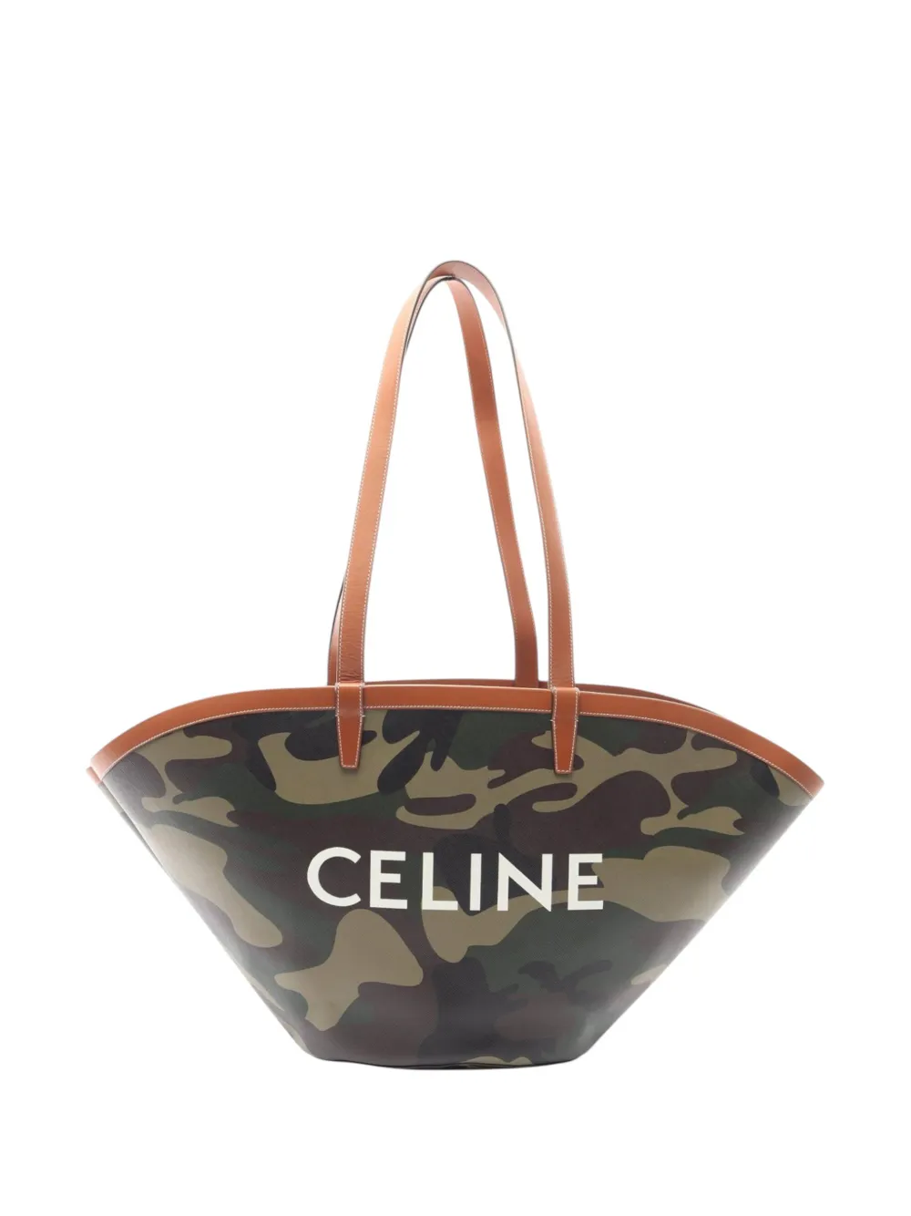Celine Pre-Owned 2010-2026 Large Camouflage Coated Canvas Couffin tote bag - Verde