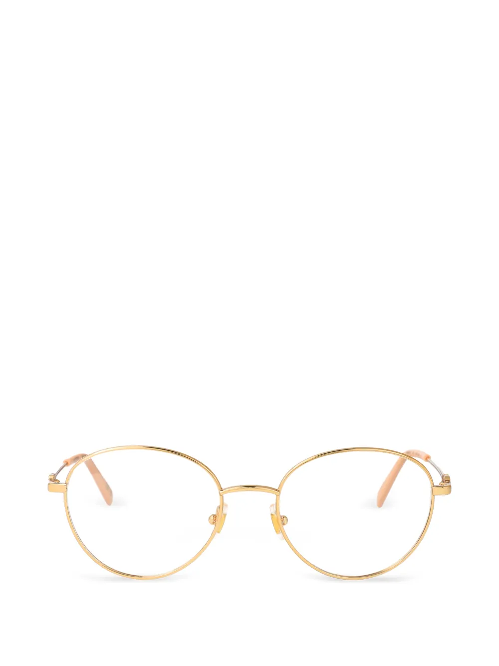 VALENTINO GARAVANI EYEWEAR vlogo signature round-frame glasses - Oro