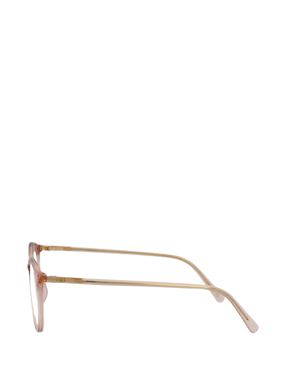 VALENTINO GARAVANI EYEWEAR VLogo zonnebril met rond montuur Beige