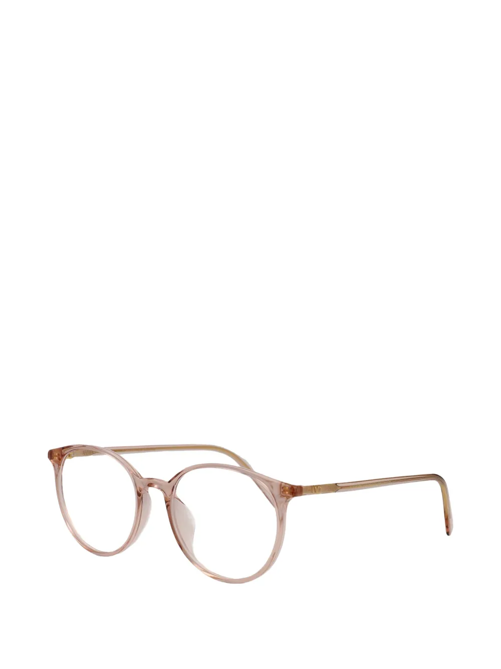 VALENTINO GARAVANI EYEWEAR VLogo zonnebril met rond montuur Beige