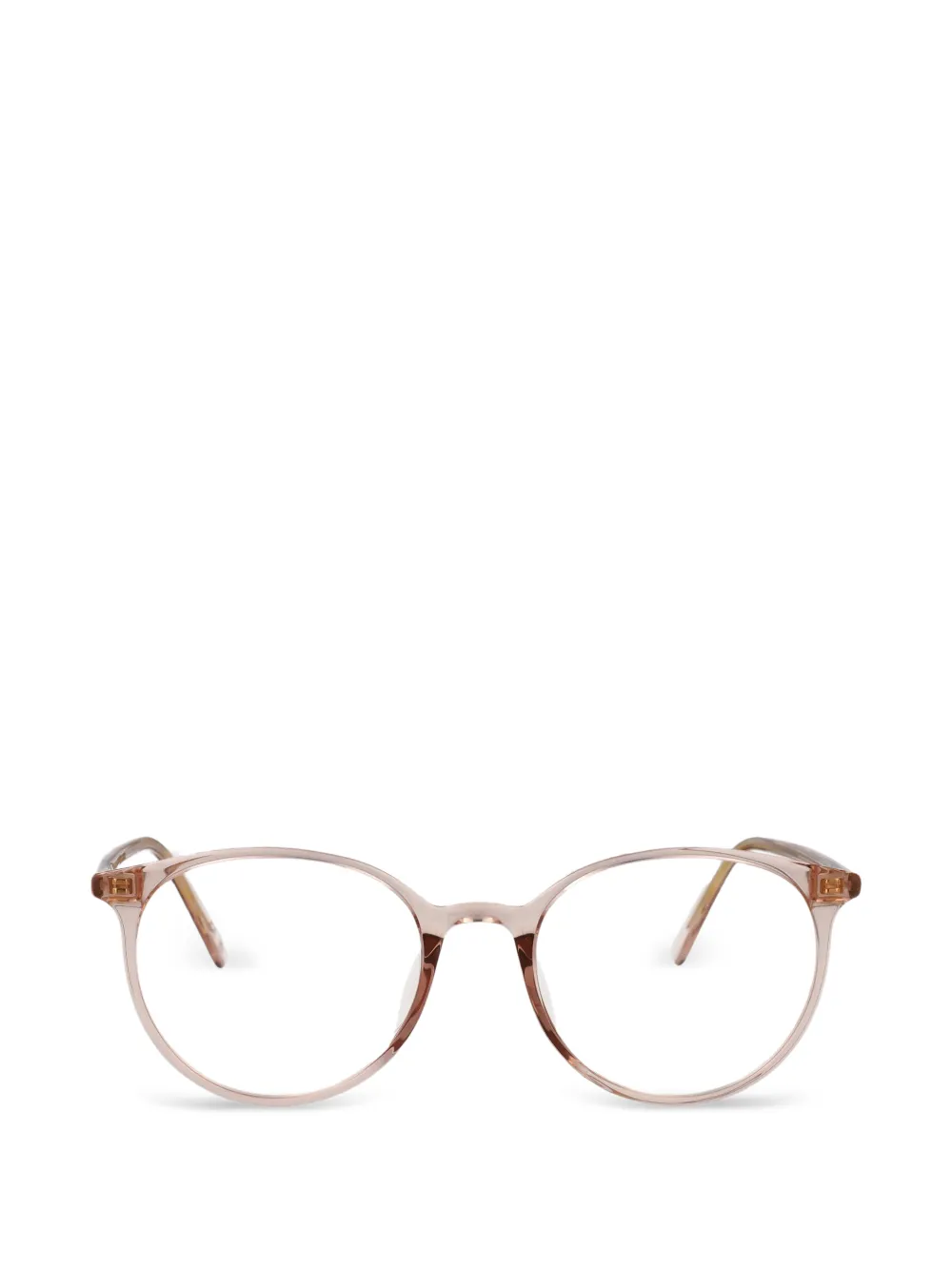 VALENTINO GARAVANI EYEWEAR vlogo round-frame glasses - Toni neutri