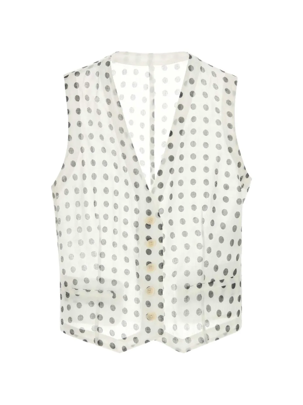 Ermanno Scervino polka-dot waistcoat - Bianco
