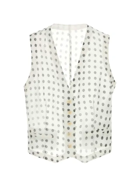 Ermanno Scervino chaleco con motivo de lunares
