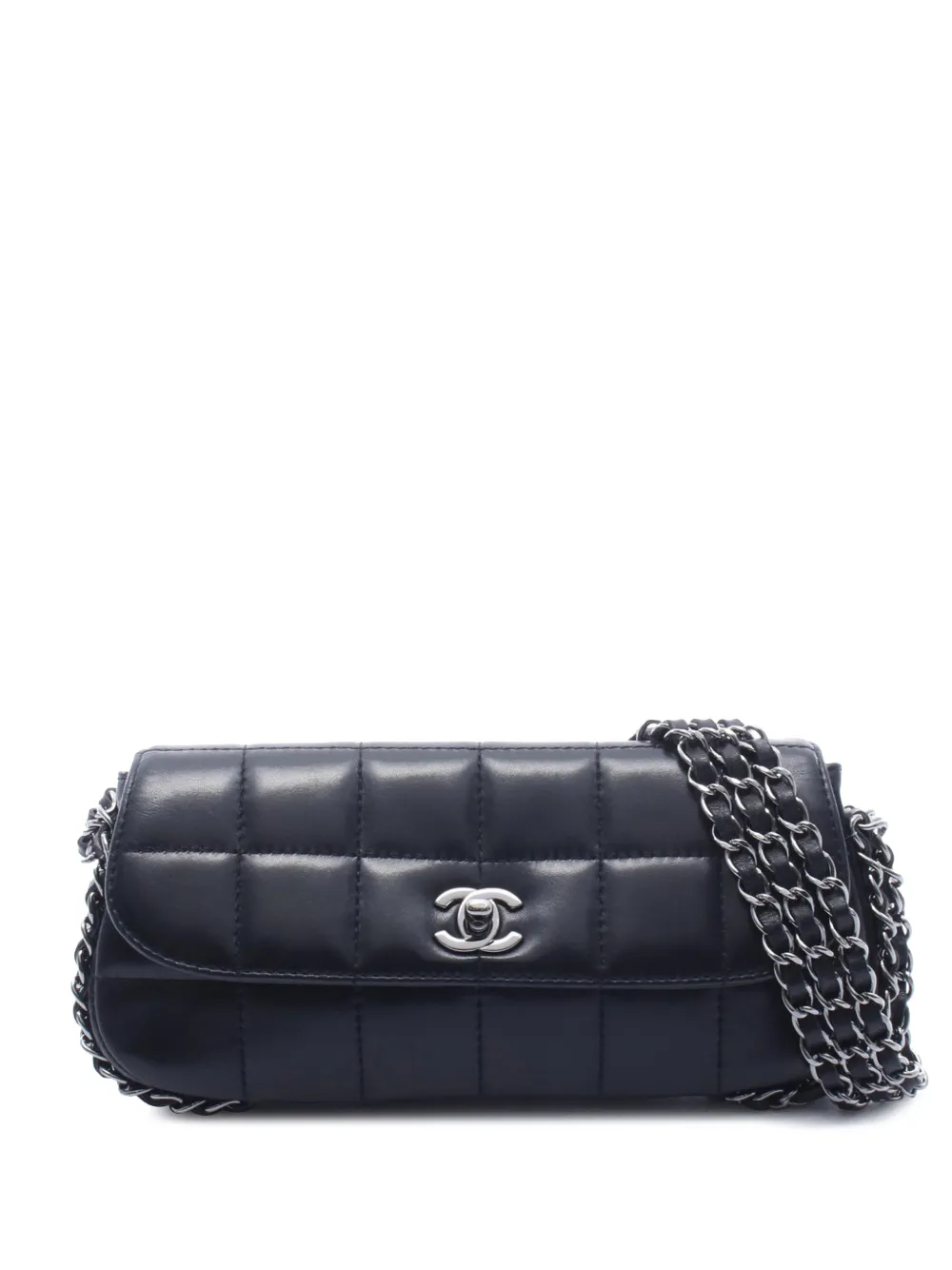 CHANEL Pre-Owned 2003-2004 Chocolate Bar Lambskin Multi Chain Flap shoulder bag - Nero