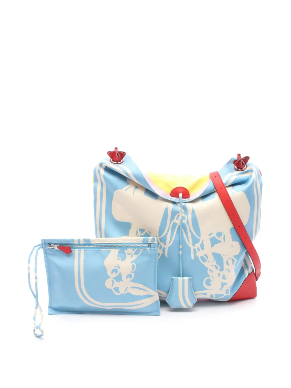 Hermès Pre-Owned 2019 Silk and Swift Brides de Gala Silky City PM shoulder bag - Blu