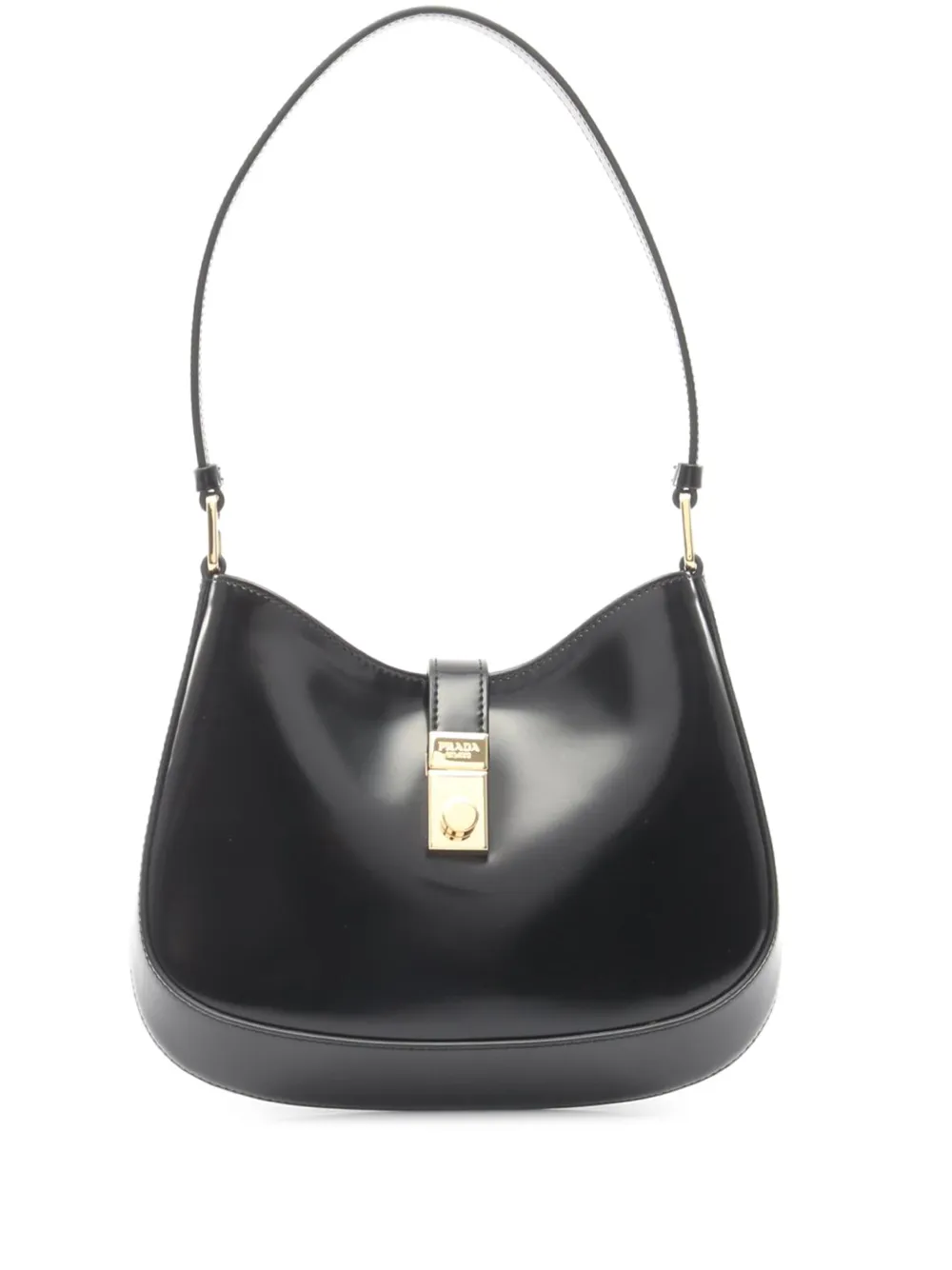 Prada Pre-Owned 2010-2026 Brushed Leather Cleo shoulder bag - Black