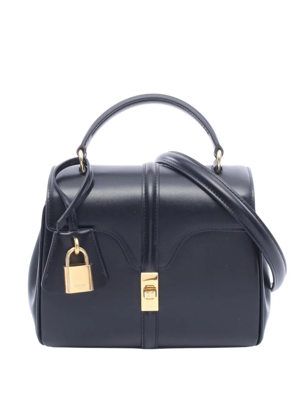 Celine Pre-Owned 2010-2026 Mini Leather 16 satchel - Nero