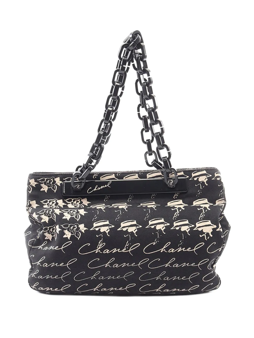 CHANEL Pre-Owned 2005-2006 Canvas Camellia Flower tote bag - Schwarz