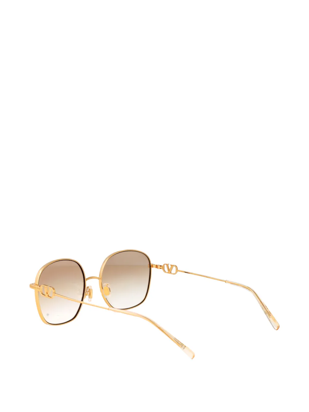 VALENTINO GARAVANI EYEWEAR VLogo zonnebril met geometrisch montuur Goud