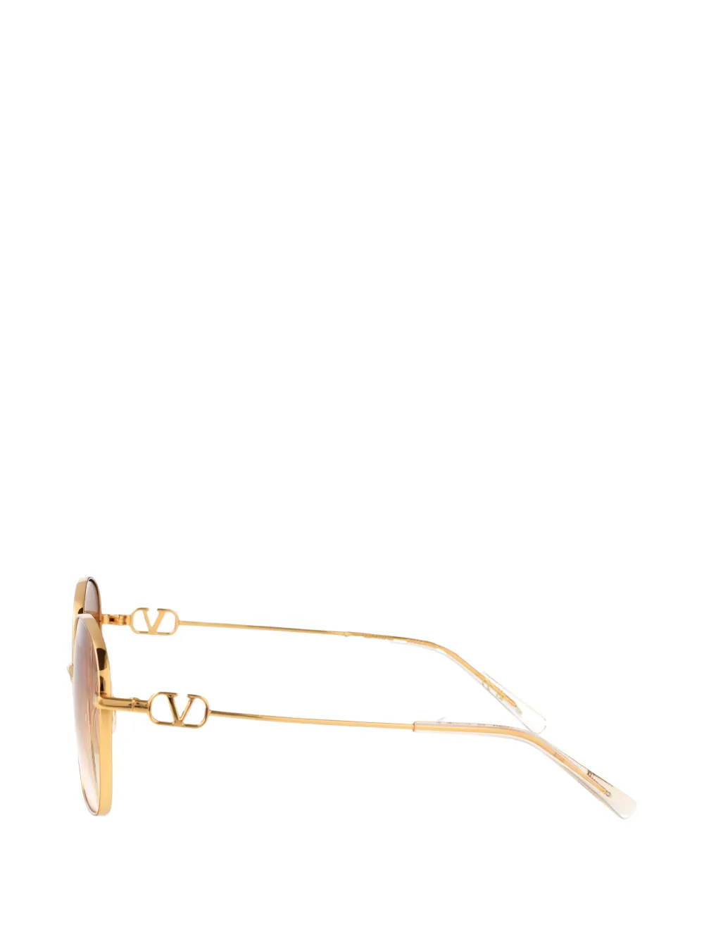 VALENTINO GARAVANI EYEWEAR VLogo zonnebril met geometrisch montuur Goud