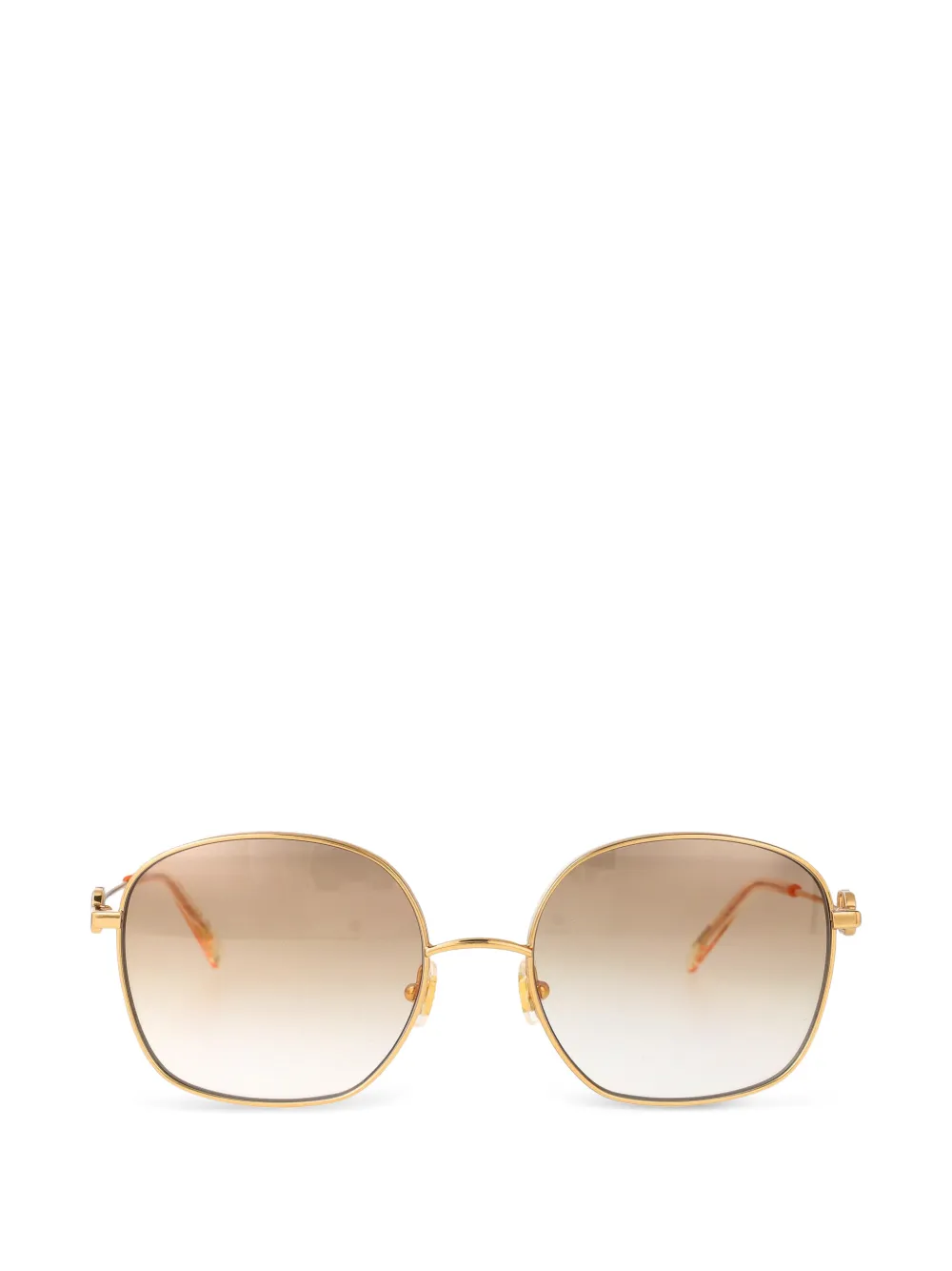 VALENTINO GARAVANI EYEWEAR VLogo geometric-frame sunglasses - Oro