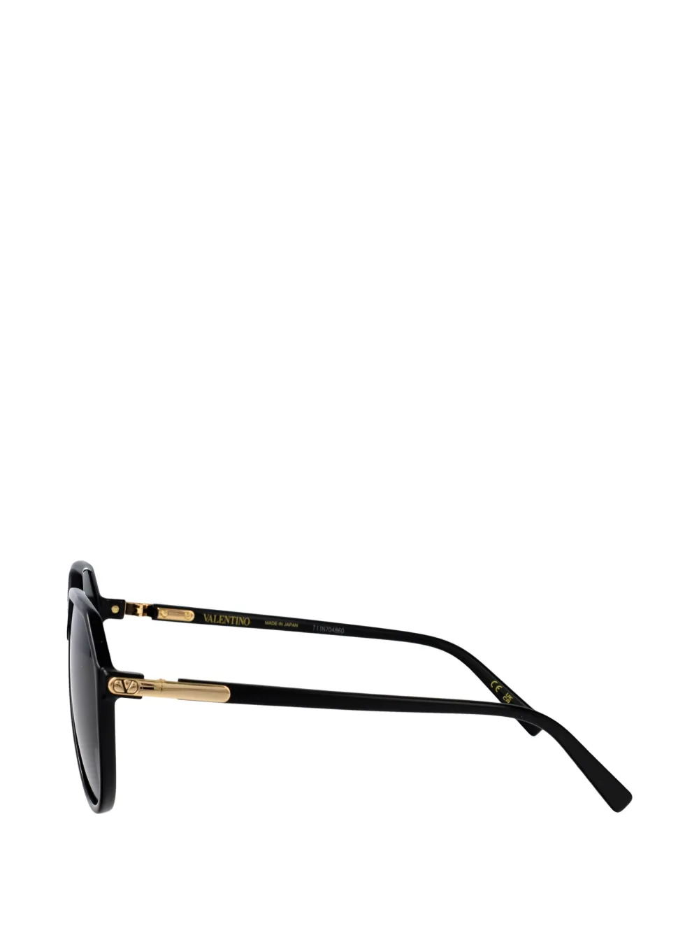 VALENTINO GARAVANI EYEWEAR VLogo zonnebril met geometrisch montuur Zwart