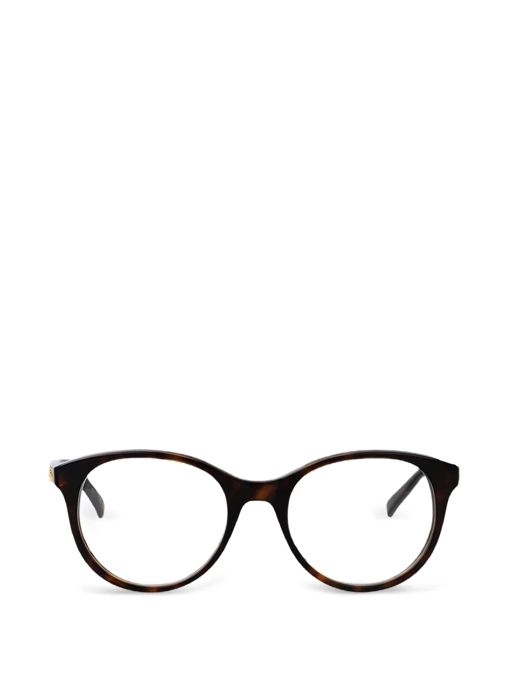 VALENTINO GARAVANI EYEWEAR VLogo round-frame glasses - Marrone