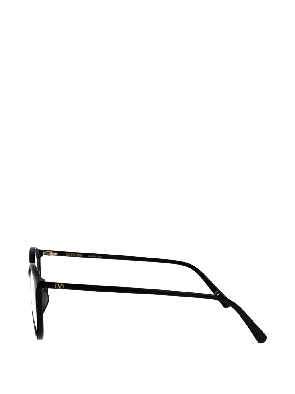 VALENTINO GARAVANI EYEWEAR VLogo zonnebril met rond montuur Zwart