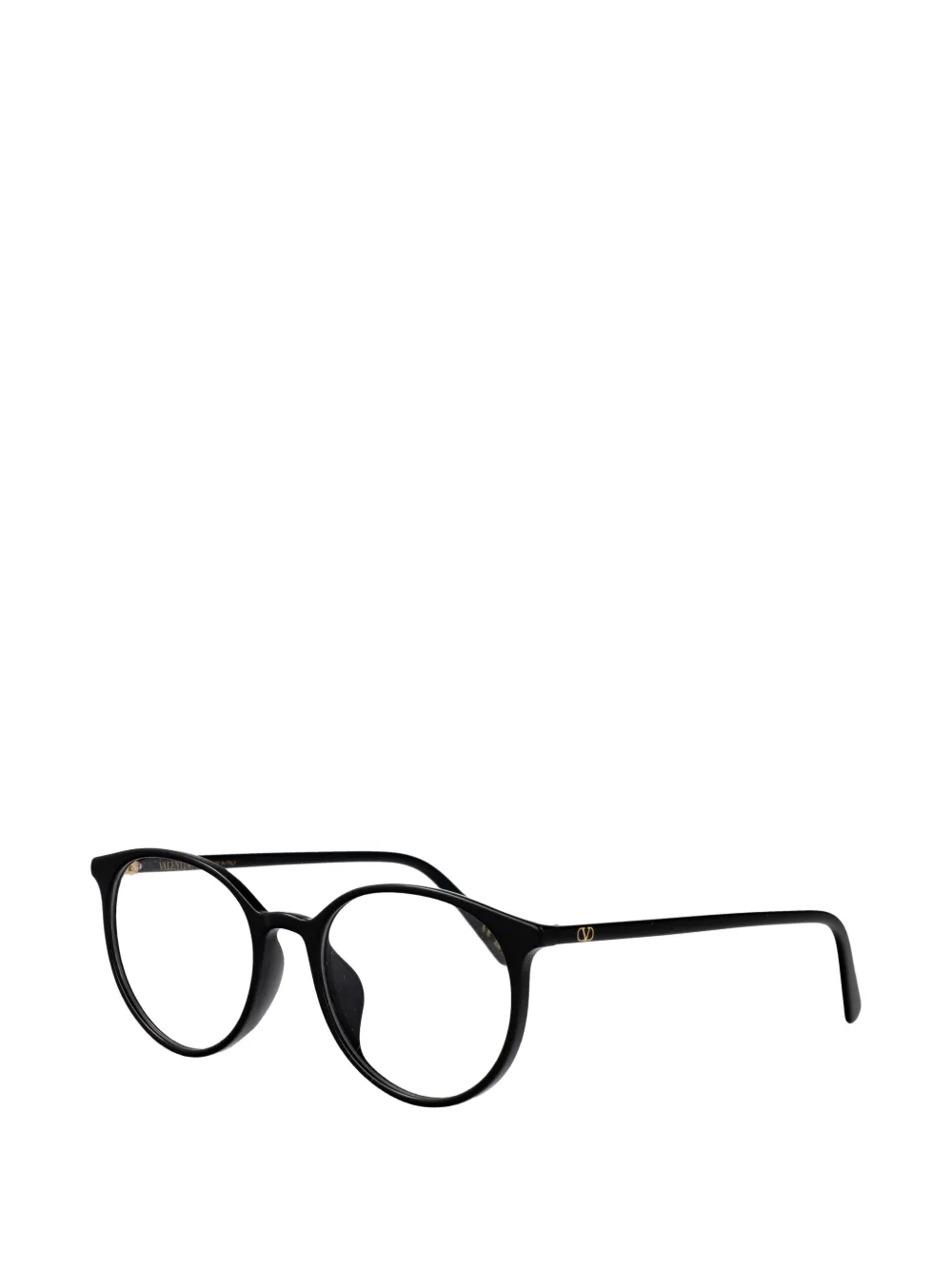 VALENTINO GARAVANI EYEWEAR VLogo zonnebril met rond montuur Zwart