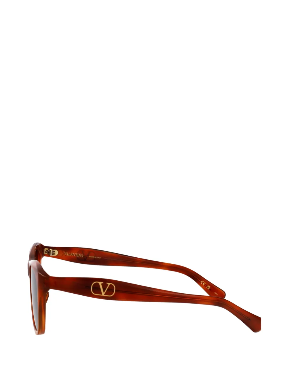 VALENTINO GARAVANI EYEWEAR VLogo zonnebril met vierkant montuur Bruin