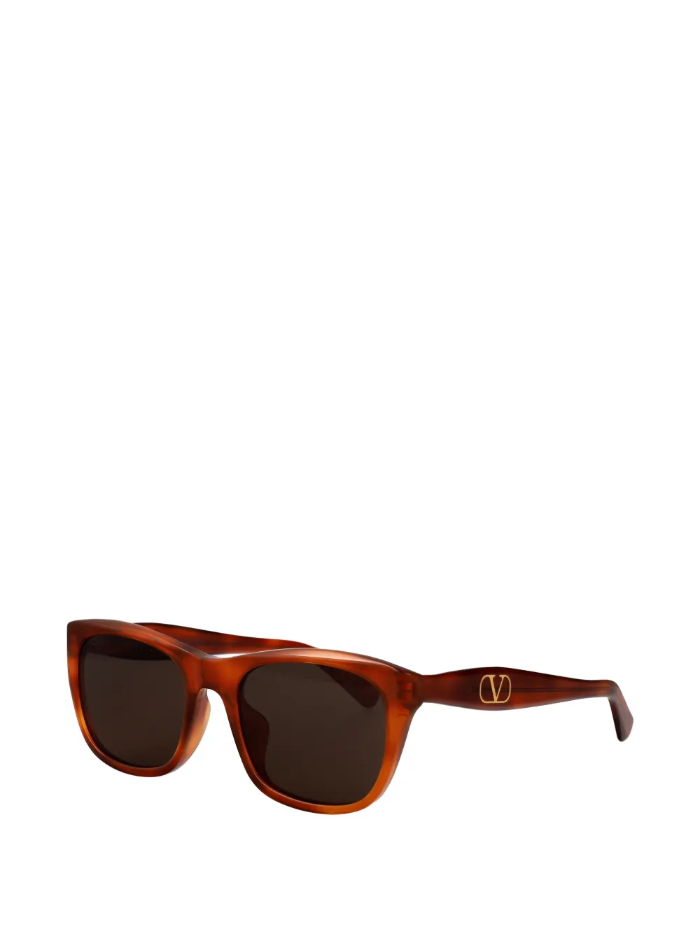 VALENTINO GARAVANI EYEWEAR VLogo zonnebril met vierkant montuur Bruin
