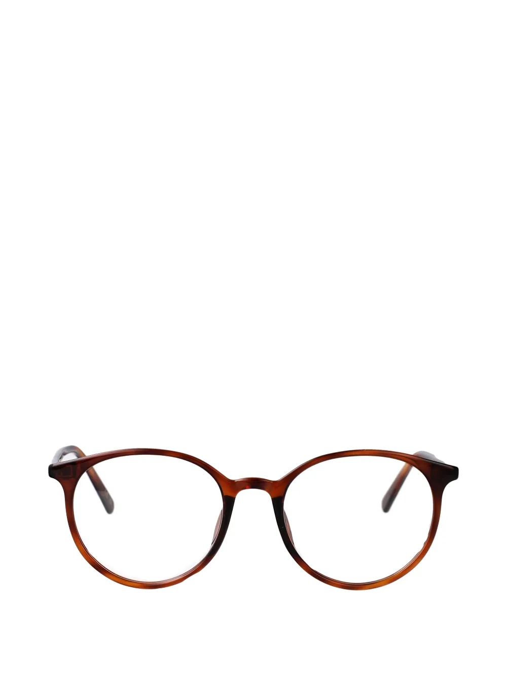 VALENTINO GARAVANI EYEWEAR tortoiseshell-effect round-frame glasses - Braun