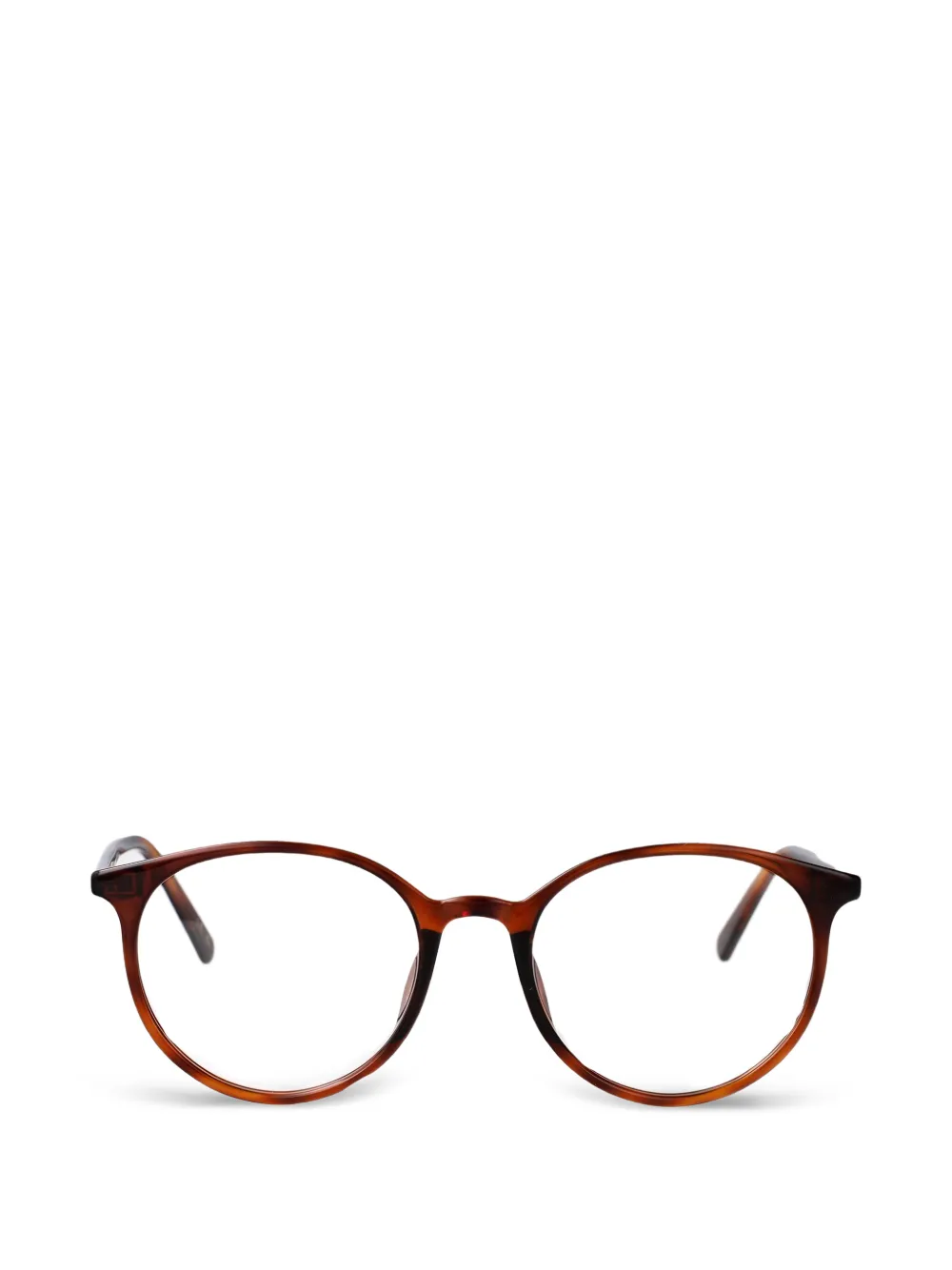 VALENTINO GARAVANI EYEWEAR tortoiseshell-effect round-frame glasses - Marrone