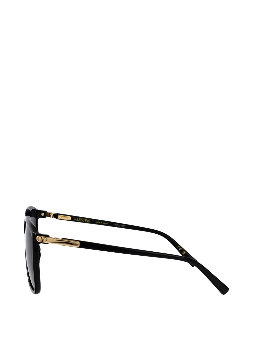 VALENTINO GARAVANI EYEWEAR Zonnebril met geometrisch montuur Zwart