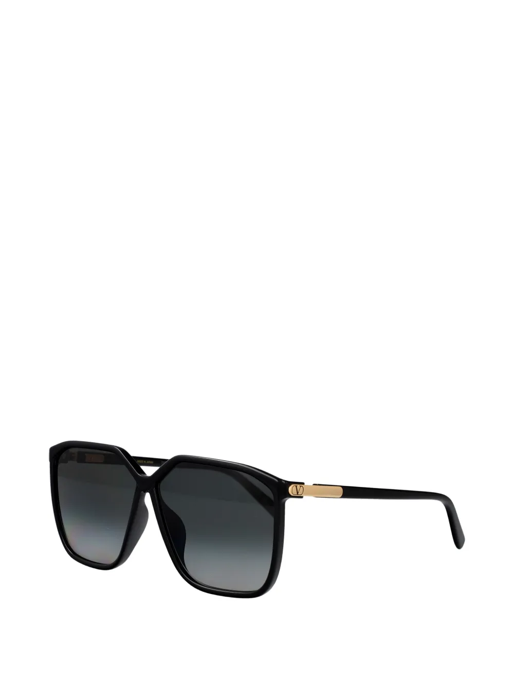 VALENTINO GARAVANI EYEWEAR Zonnebril met geometrisch montuur Zwart