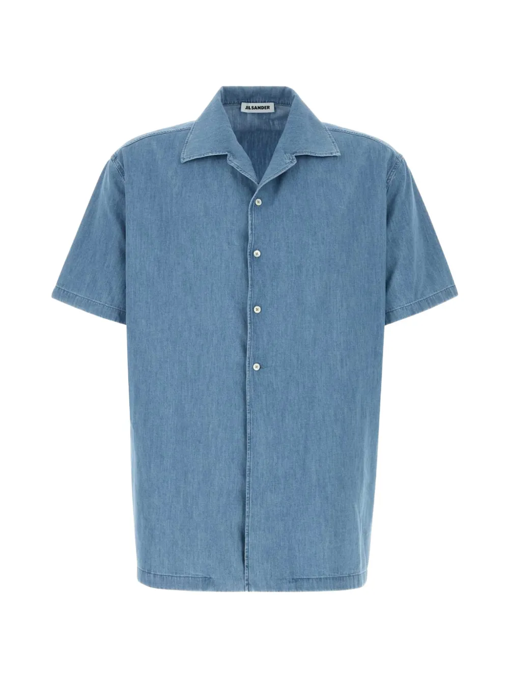 Jil Sander short-sleeve chambray shirt - Blau